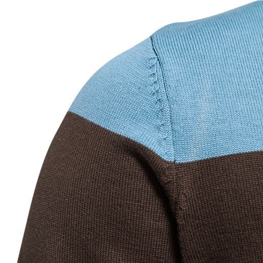 Manteau cardigan zippé décontracté pour homme avec col montant