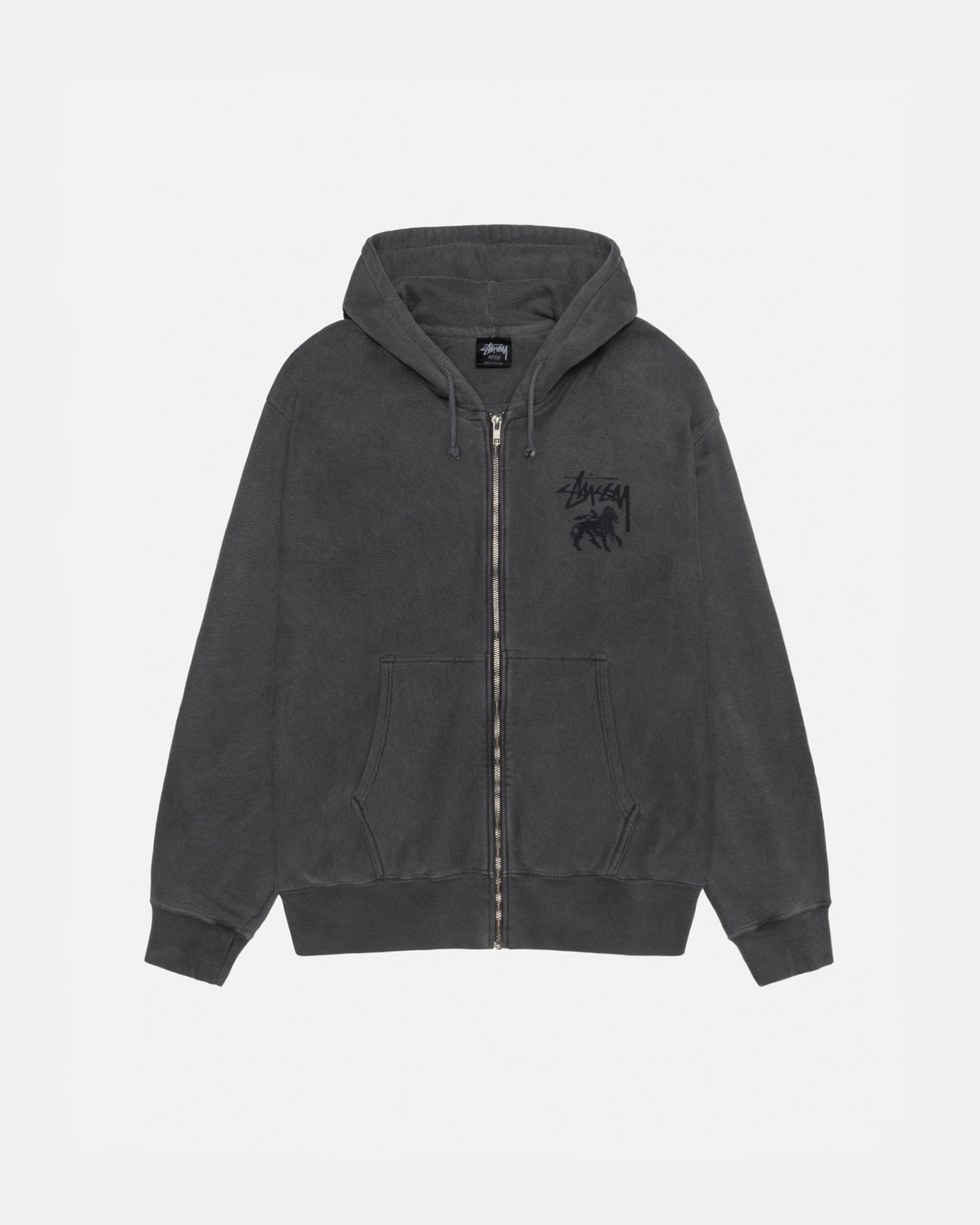 SWEAT À CAPUCHE ZIPPÉ RASTA LION TEINT EN PIÈCE