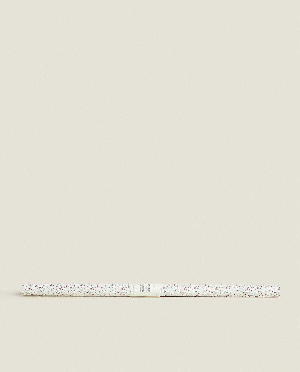 CHRISTMAS FLOWERS WRAPPING PAPER