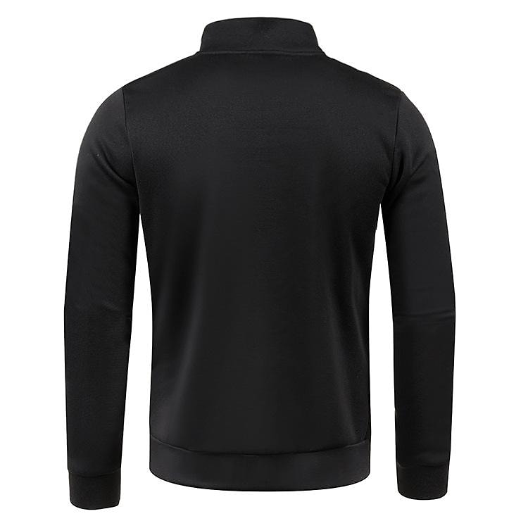 Pull polaire fin pour homme à col montant et demi-zip, manches longues