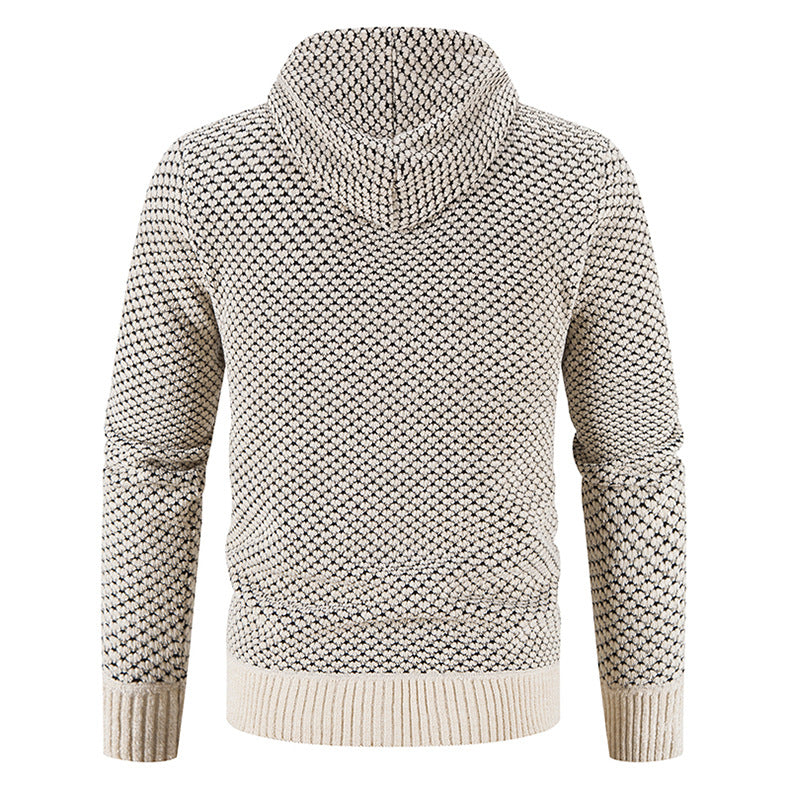 Cardigan en maille côtelée chaude pour homme
