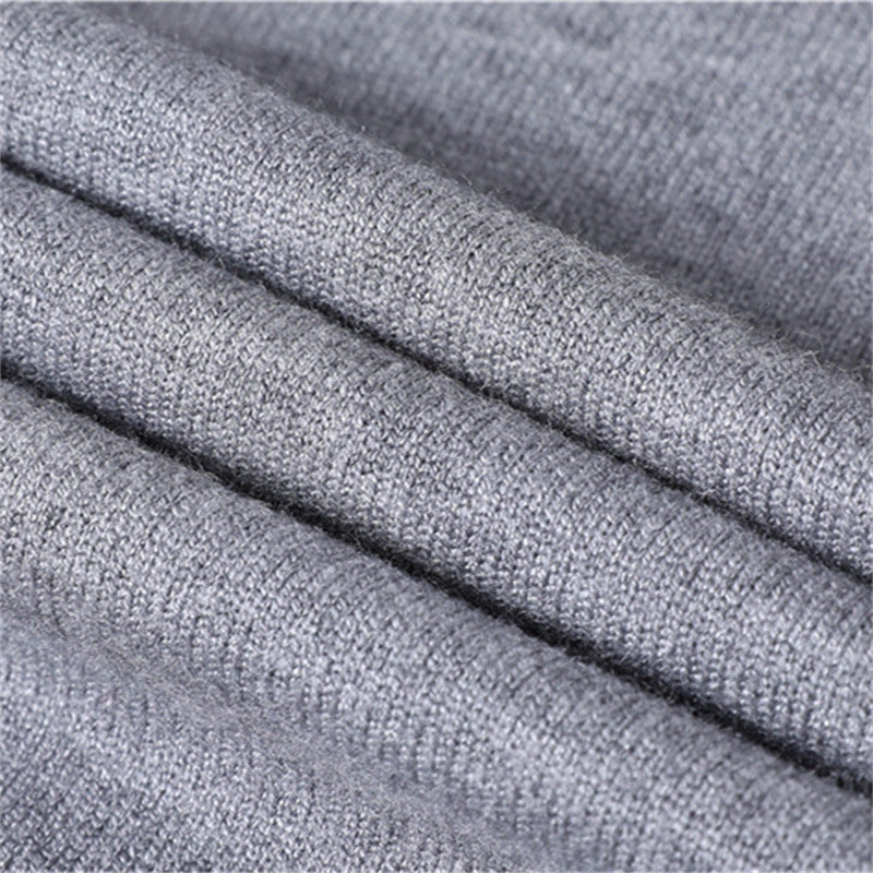 Pull à col roulé épais et décontracté de couleur unie pour homme