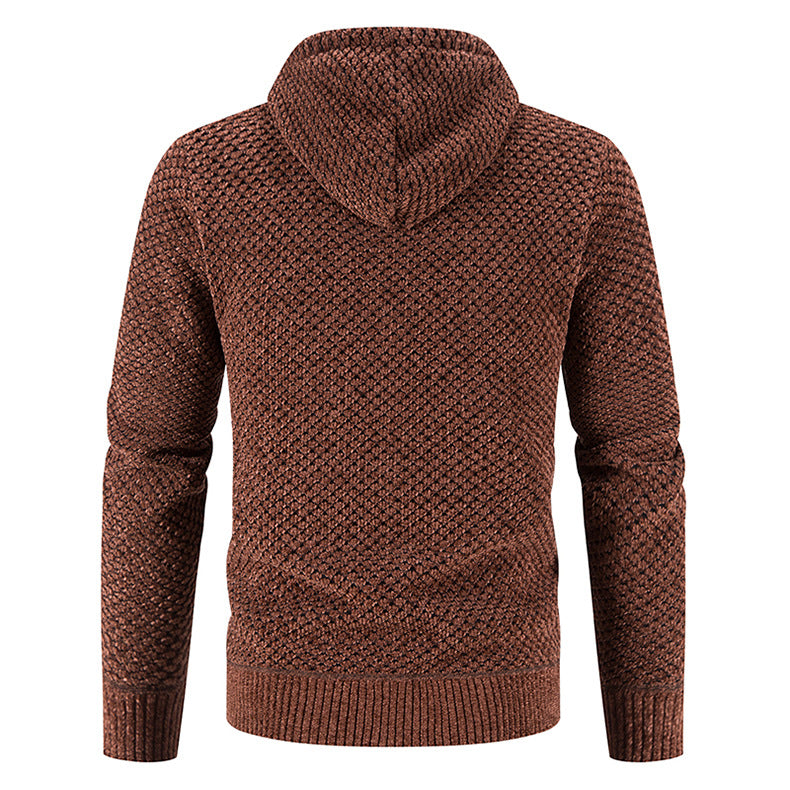 Cardigan en maille côtelée chaude pour homme