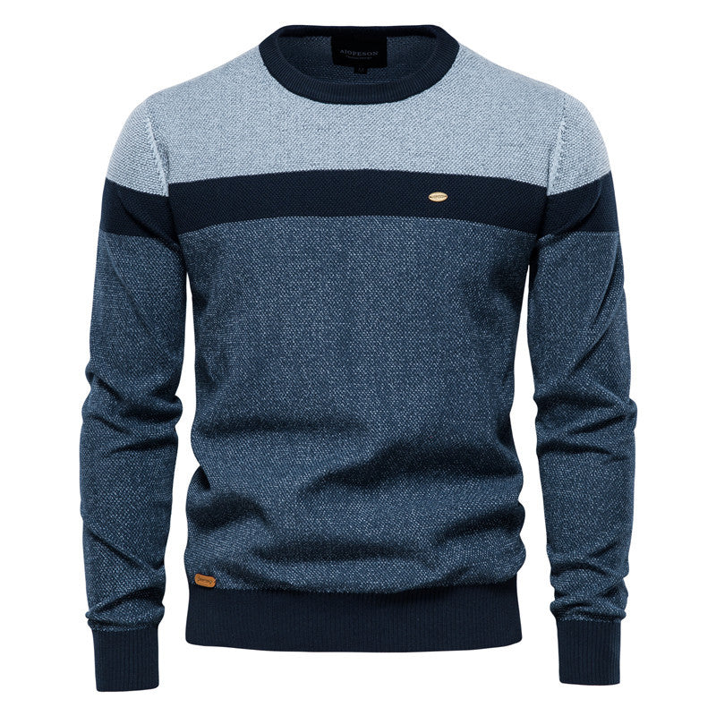 Pull homme décontracté chaud de couleur unie