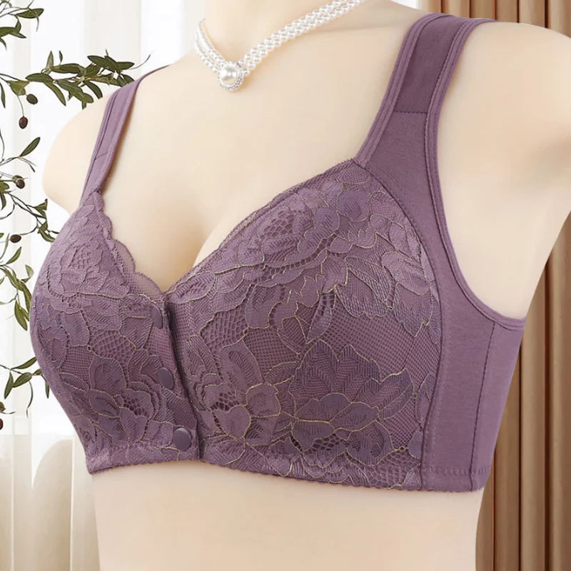 ✨Dernier jour : 1 acheté, 1 offert✨ Soutien-gorge à fermeture avant en dentelle florale