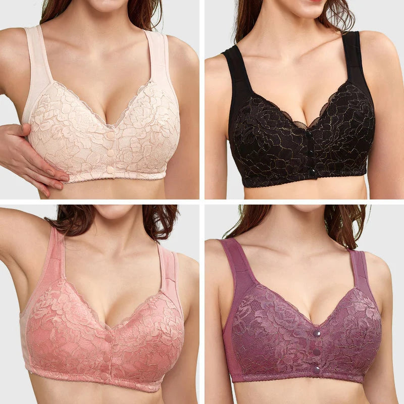 ✨Dernier jour : 1 acheté, 1 offert✨ Soutien-gorge à fermeture avant en dentelle florale