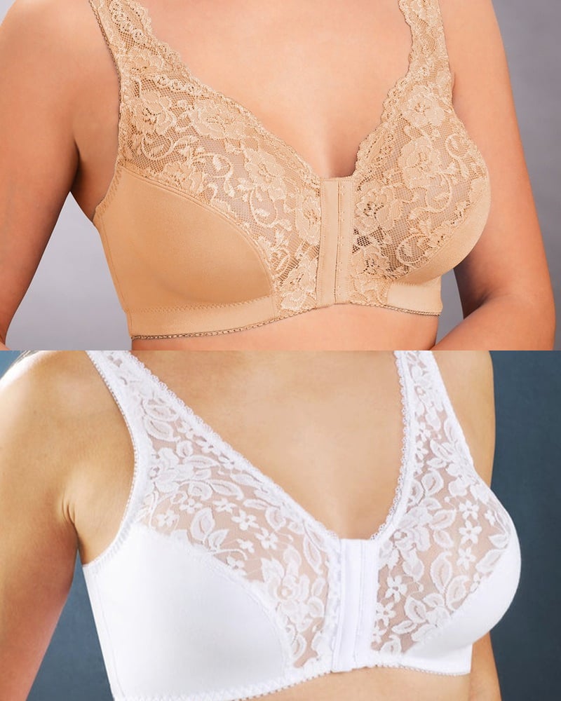 🎁1 acheté = 1 offert🎁 - Soutien-gorge en dentelle extensible à fermeture avant