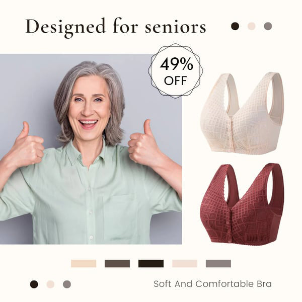 ⏱Offre limitée - Soutien-gorge boutonné devant en coton pour femme