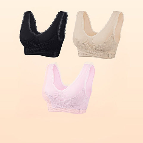 🎁Achetez-en 1, obtenez-en 2 GRATUITS🎁 - Soutien-gorge Confortable Corset Bretelles Croisées à Boucles Latérales Dentelle