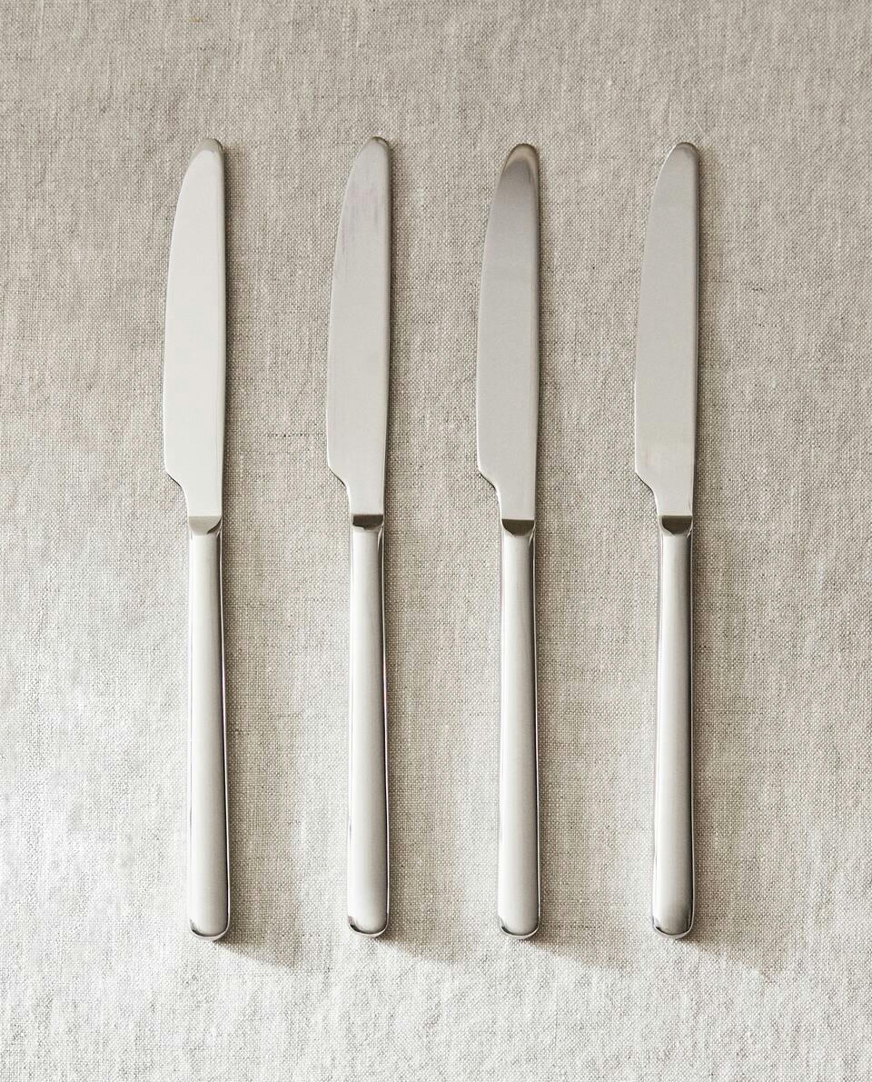 BOX OF 4 SHINY STEEL KNIVES
