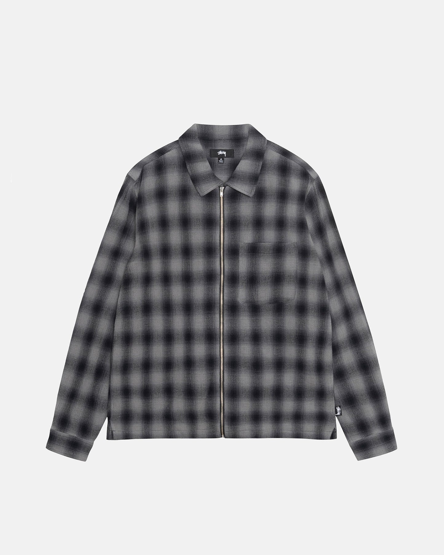 CHEMISE À FERMETURE ÉCLAIR EN CARREAUX DE FILS RETORS
