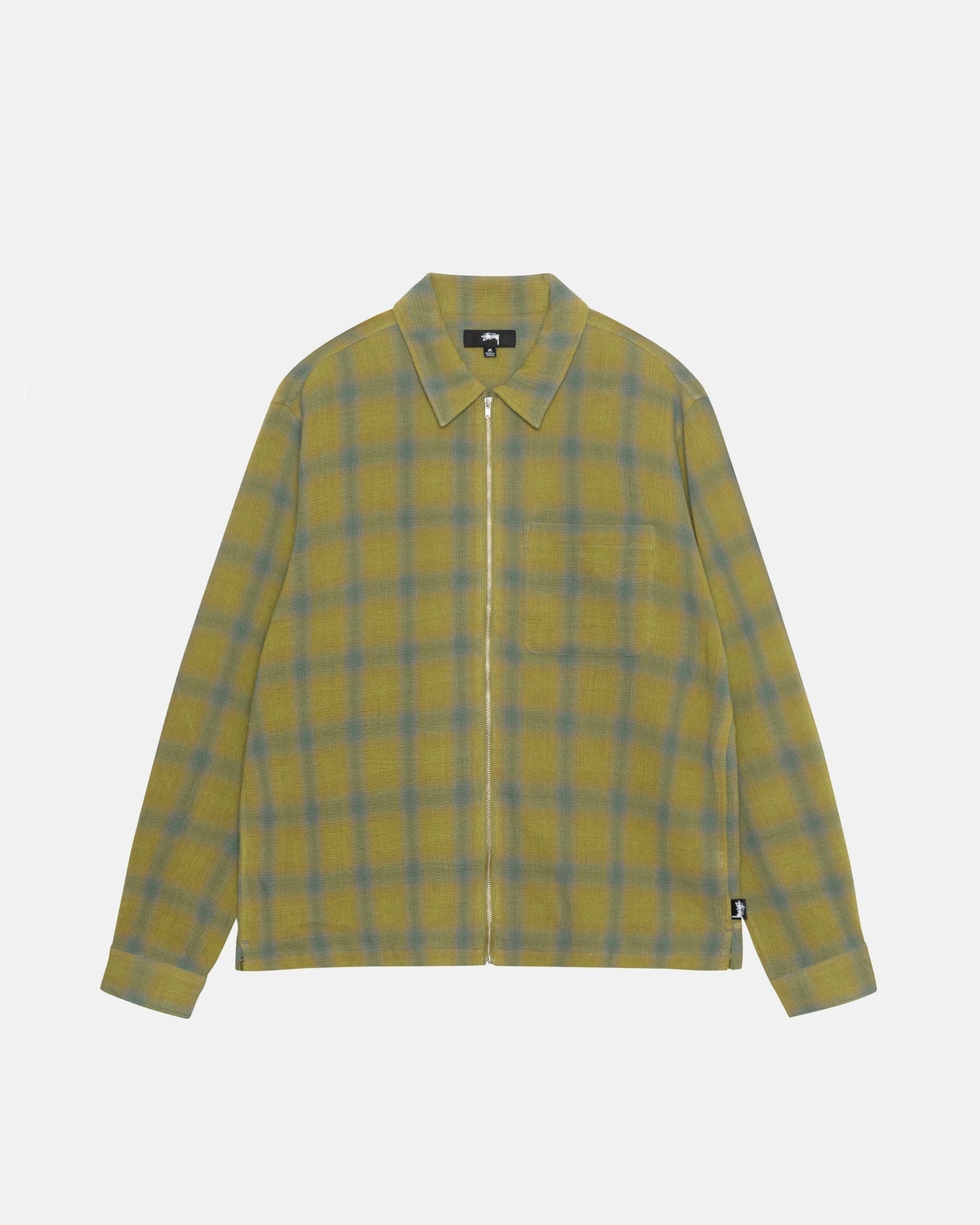 CHEMISE ZIPPÉE EN TWISTÉ À CARREAUX