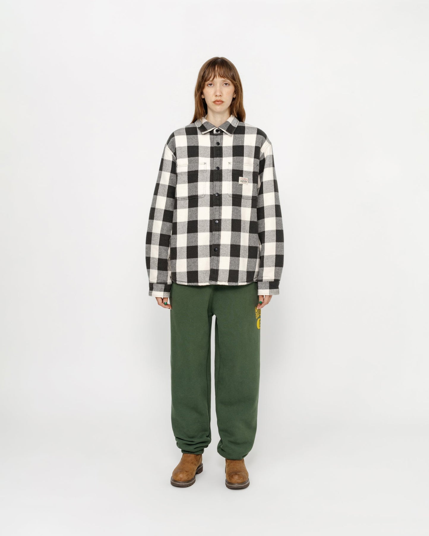 CHEMISE EN FLANELLE À CARREAUX DOUBLÉE SHERPA