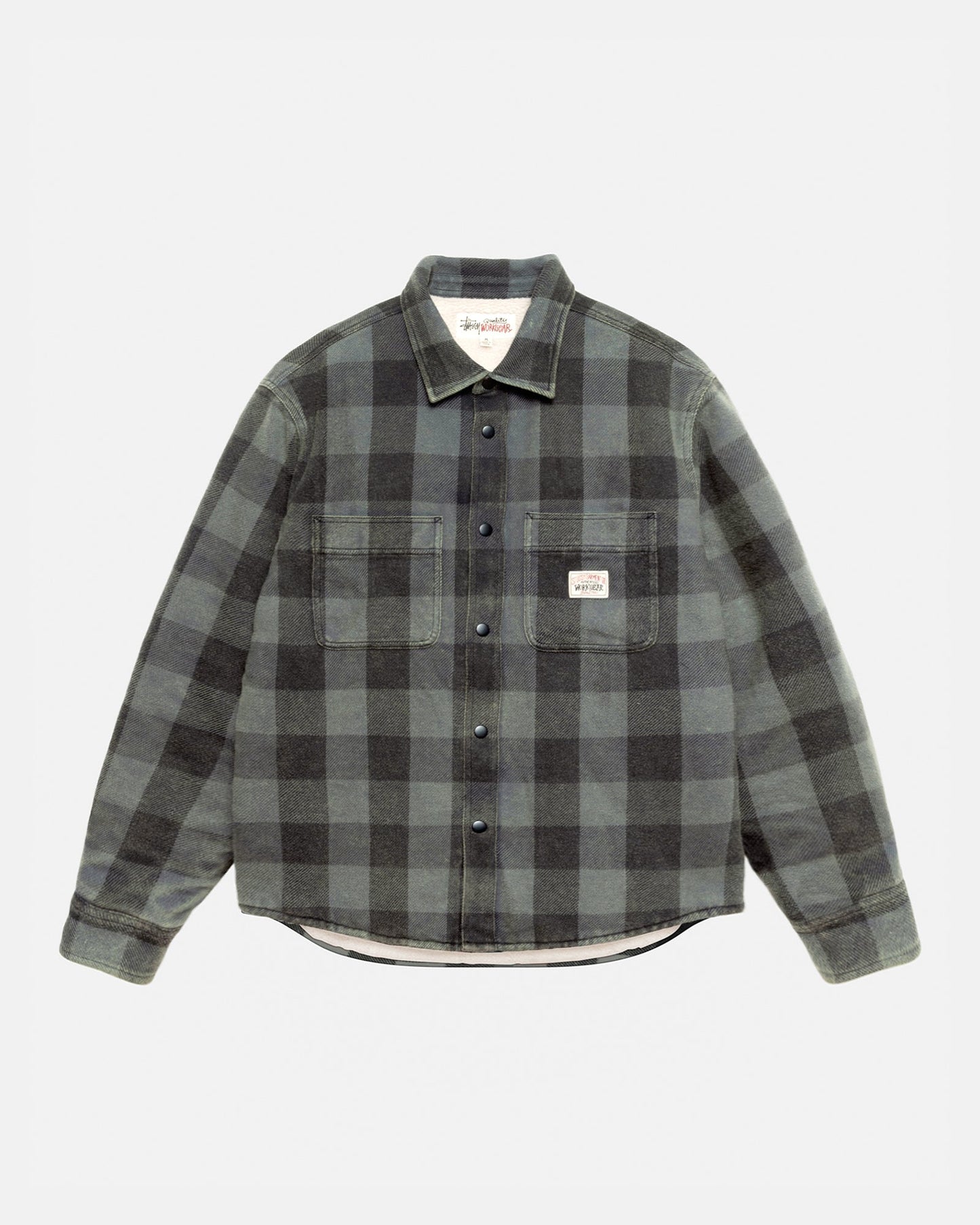 CHEMISE EN MOLLETON DOUBLÉE SHERPA À CARREAUX BUFFLE