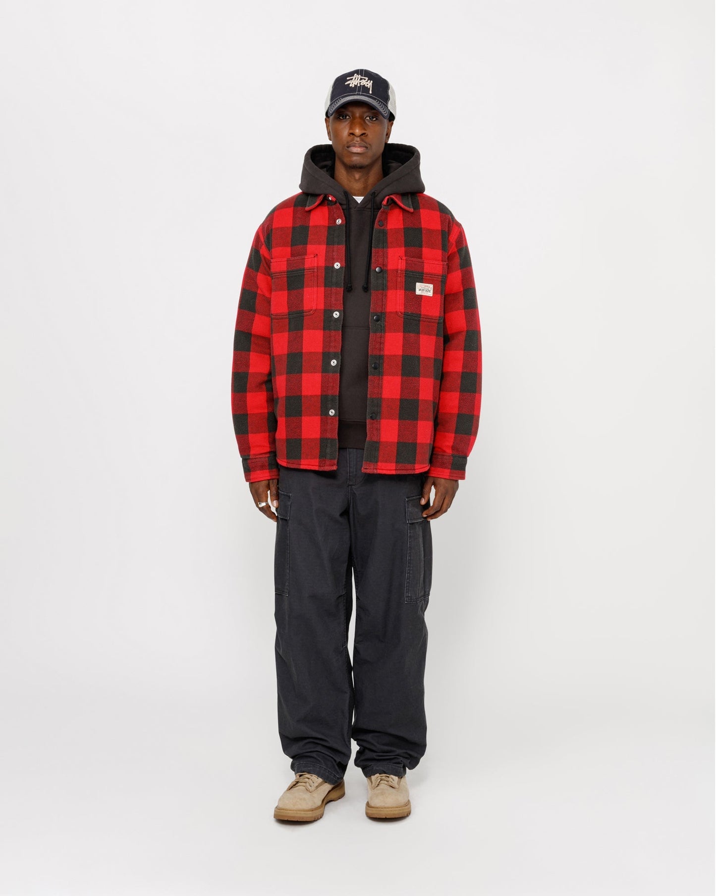 CHEMISE EN FLANELLE À CARREAUX DOUBLÉE SHERPA