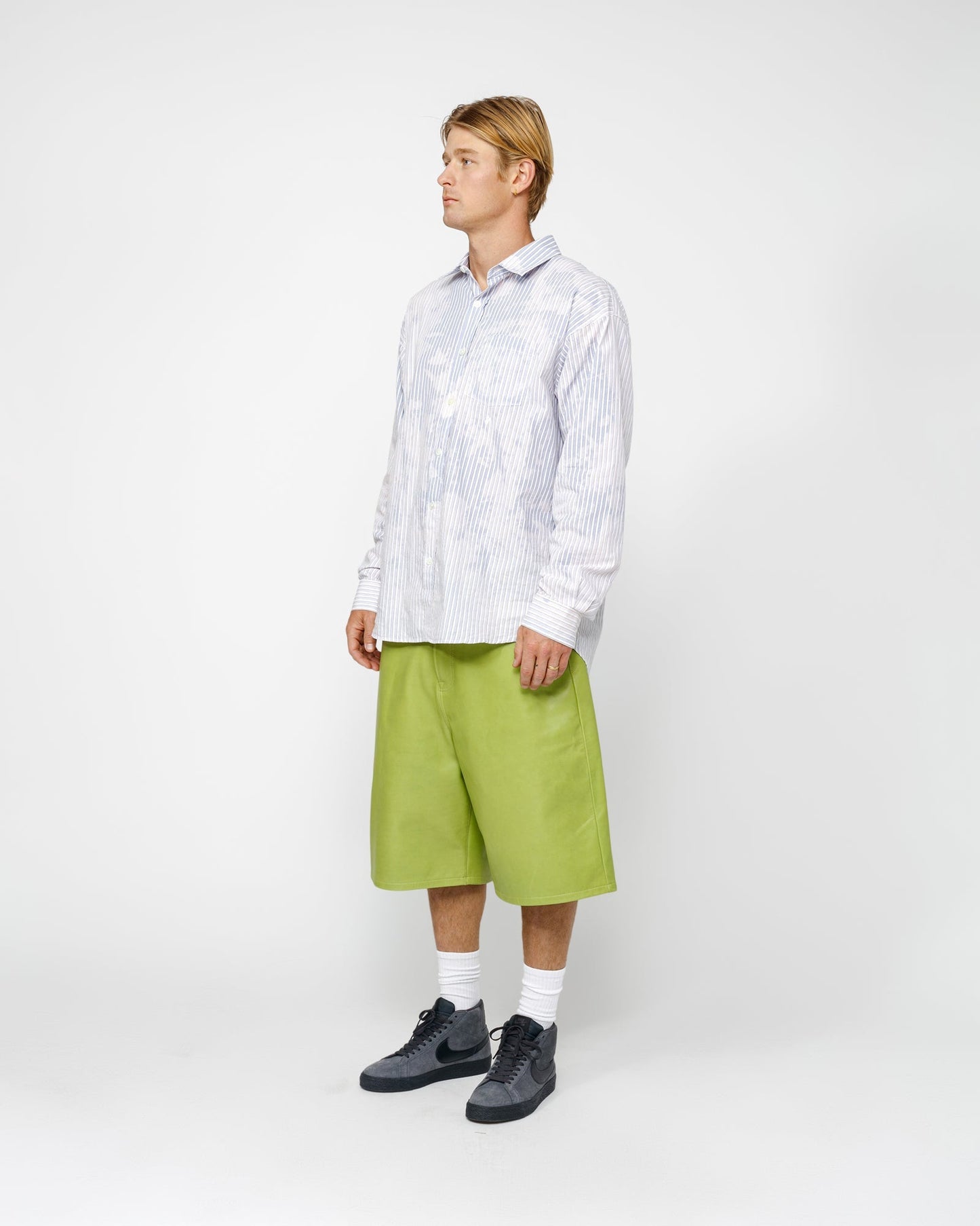 CHEMISE CLASSIQUE MANCHES LONGUES POPELINE DÉLAVÉE