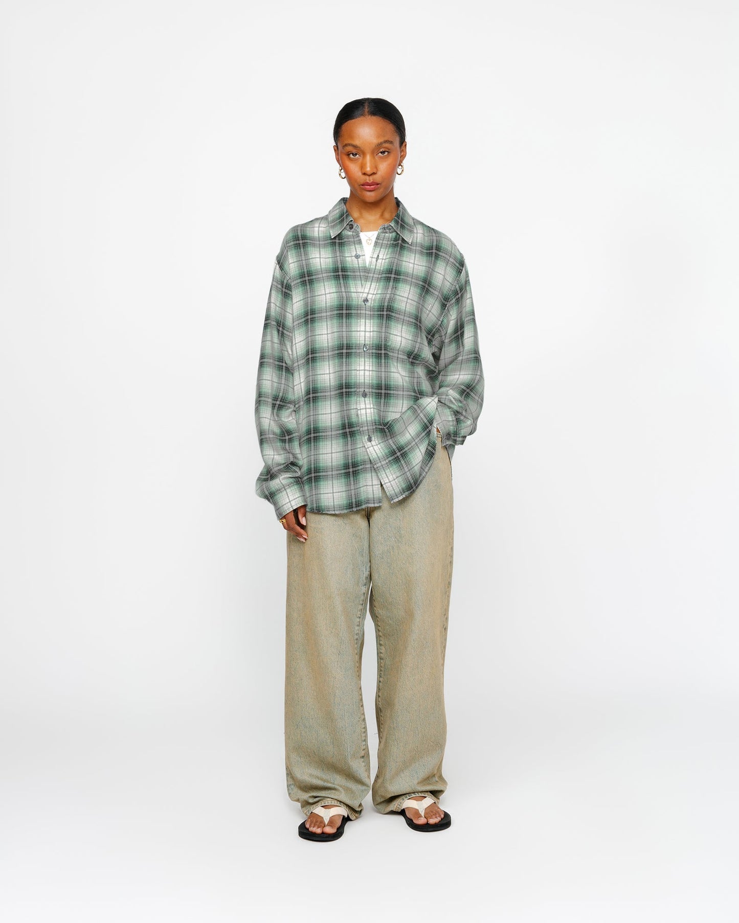 CHEMISE MATTHEW GRANDE TAILLE À CARREAUX IMPRIMÉS