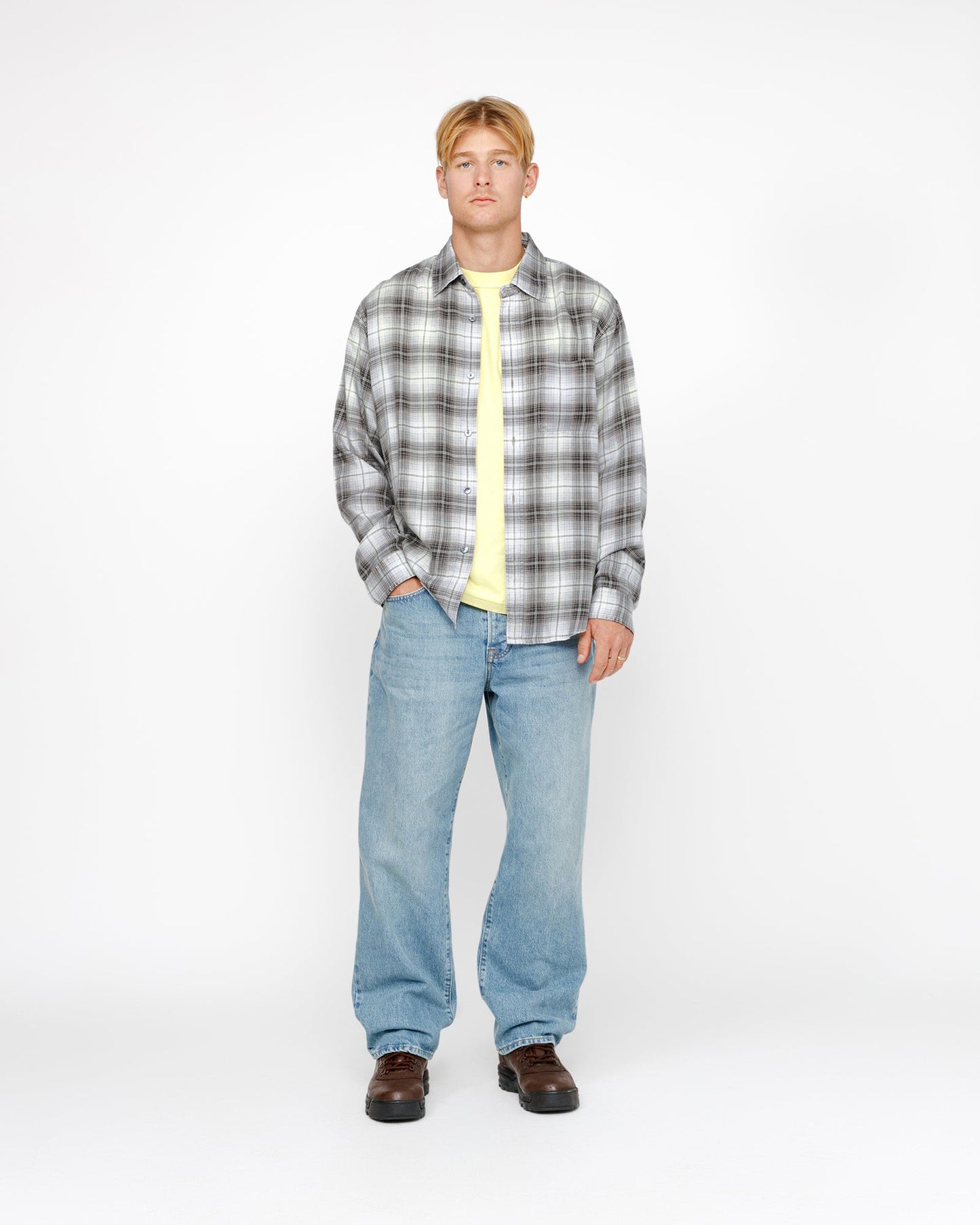 CHEMISE MATTHEW GRANDE TAILLE À CARREAUX IMPRIMÉS
