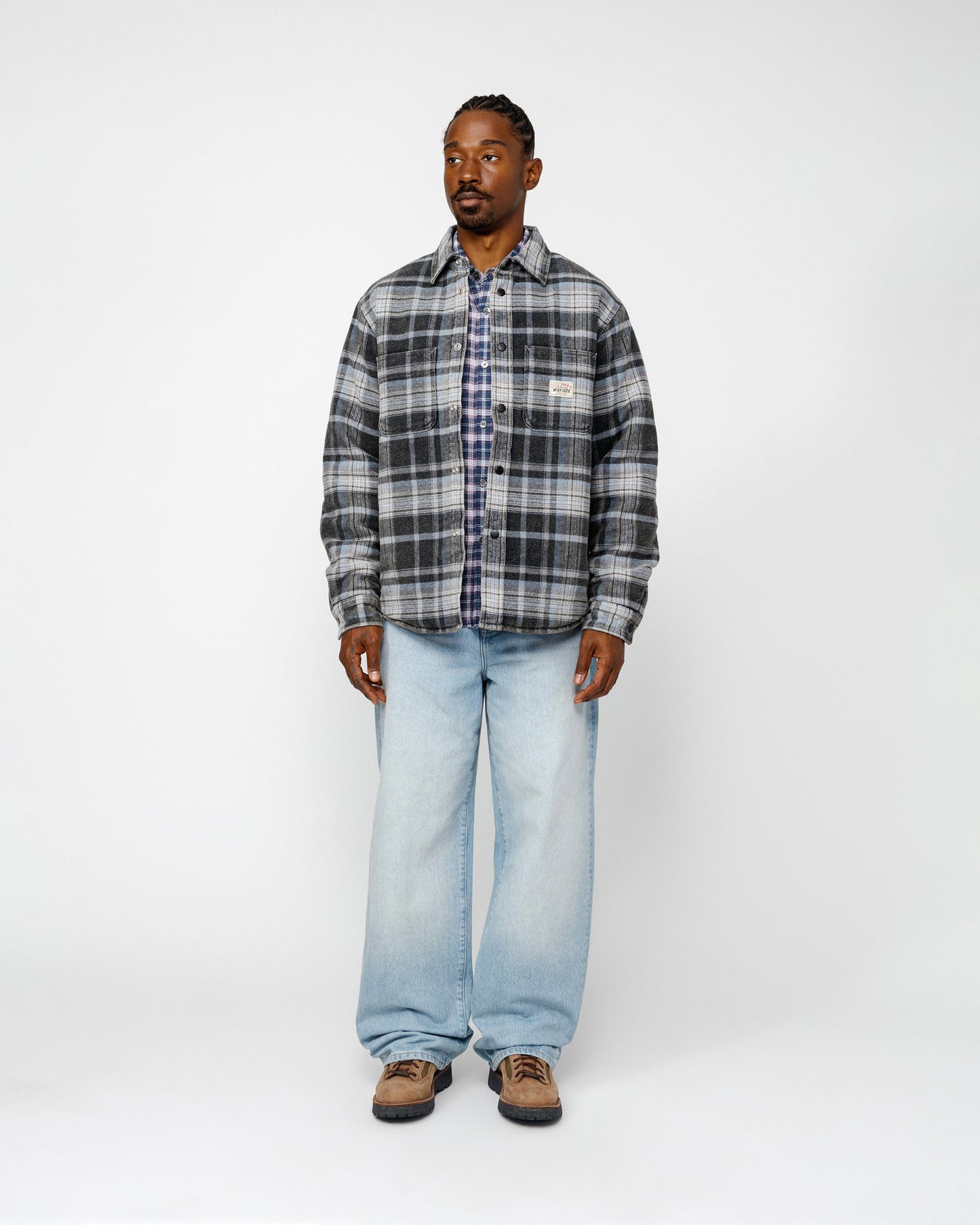 CHEMISE À CARREAUX DÉLAVÉE