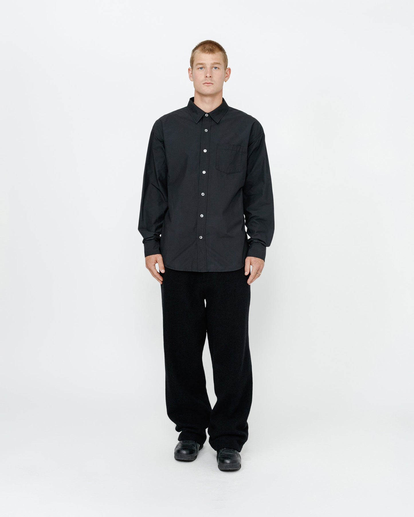 CHEMISE CLASSIQUE MANCHES LONGUES IMPRIMÉ EFFET VAPORISÉ