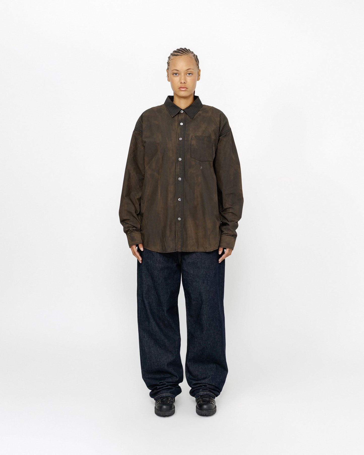 CHEMISE CLASSIQUE MANCHES LONGUES IMPRIMÉ EFFET VAPORISÉ