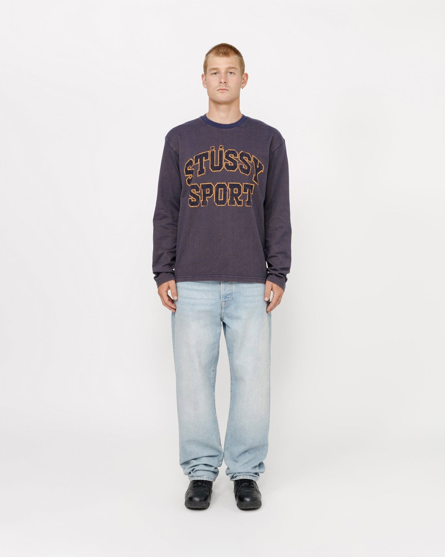 PULL RAS DU COU EN COTON MAILLE BICOLORE