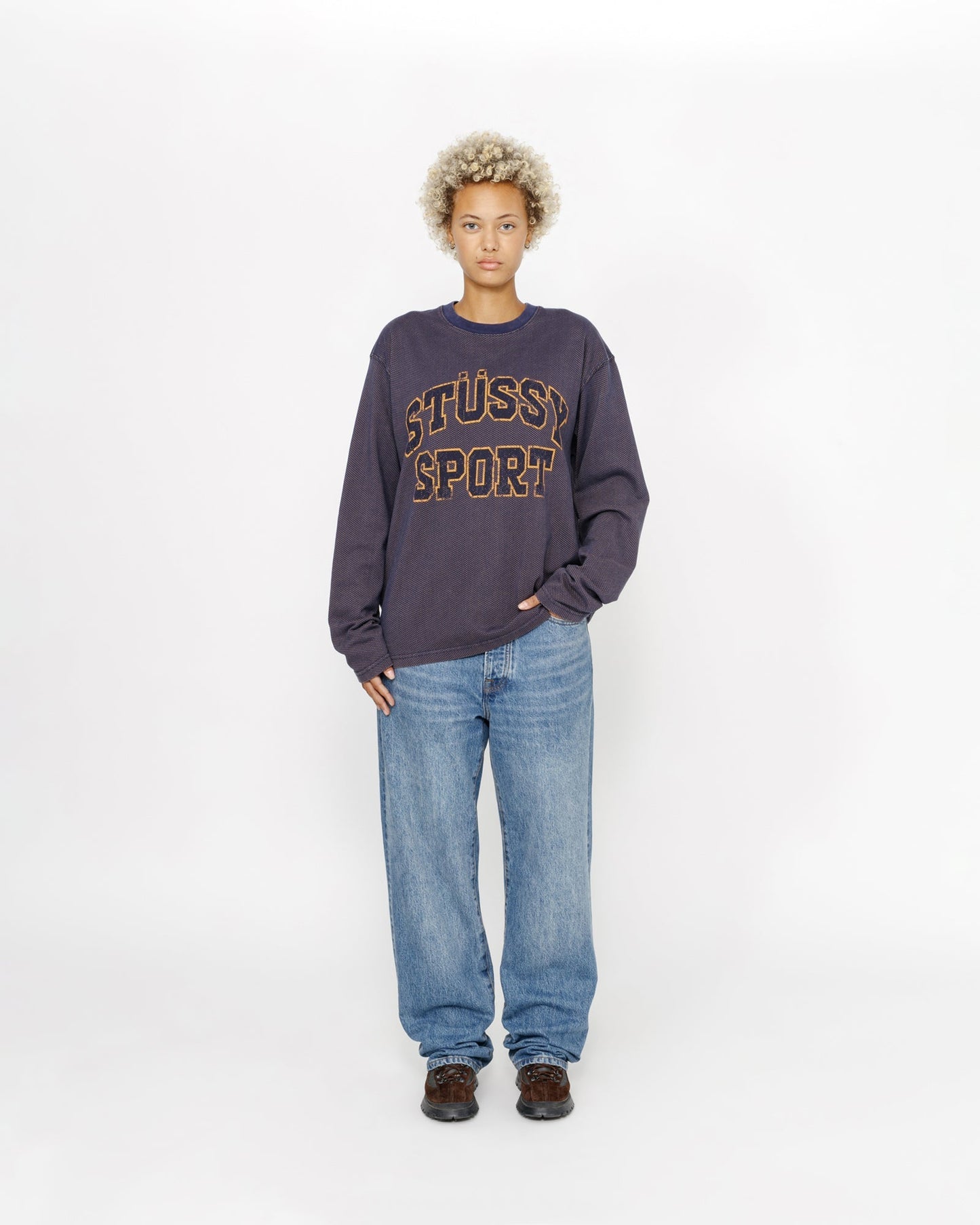 PULL RAS DU COU EN COTON MAILLE BICOLORE