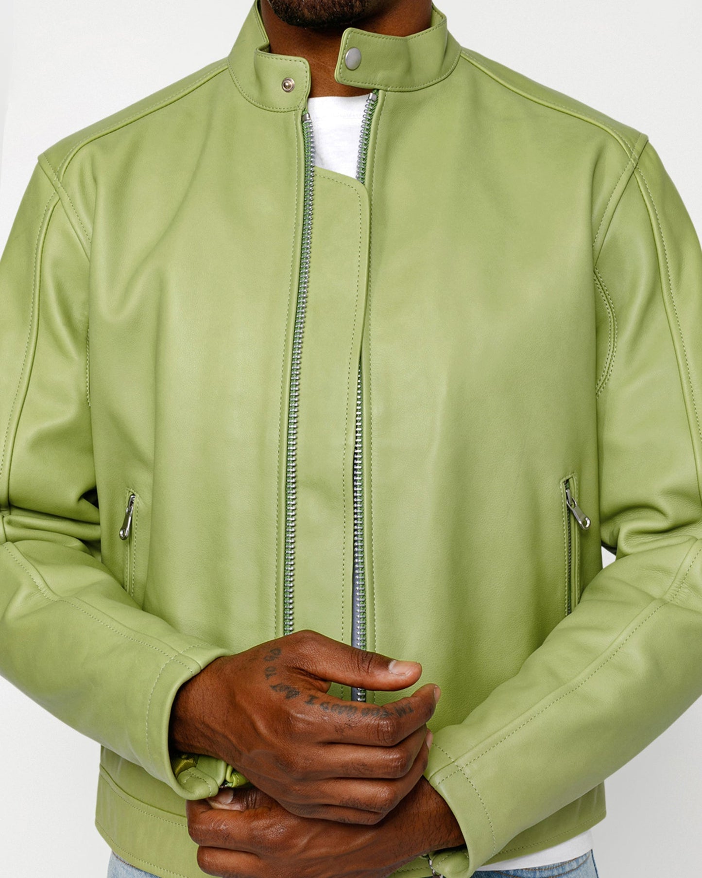 BLOUSON EN CUIR CAFE RACER
