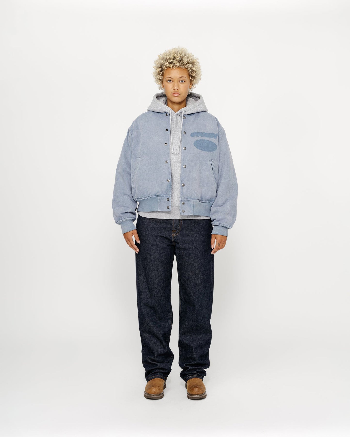 BLOUSON TEDDY EN TOILE AVEC LOGO GHOST