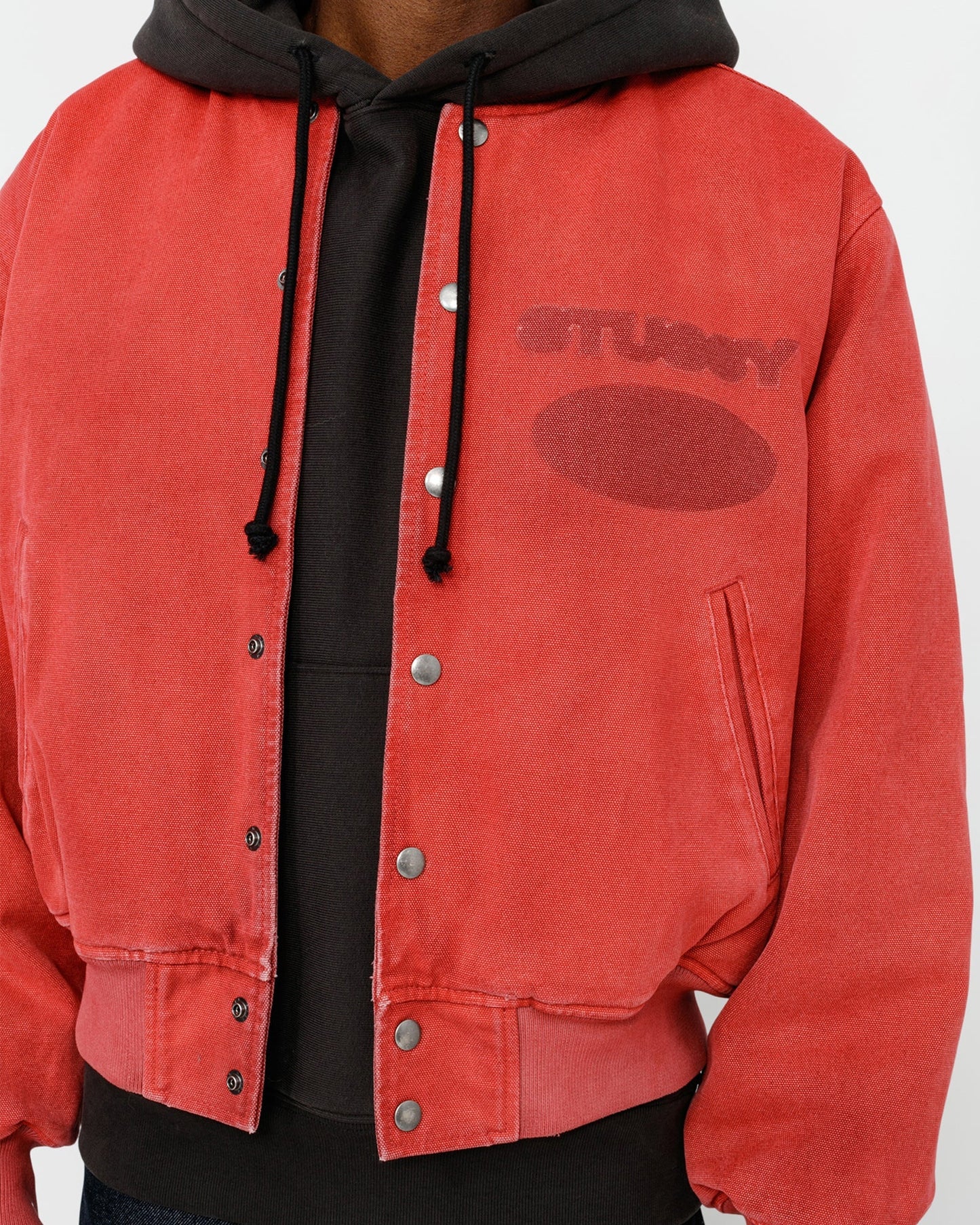 BLOUSON TEDDY EN TOILE AVEC LOGO FANTÔME