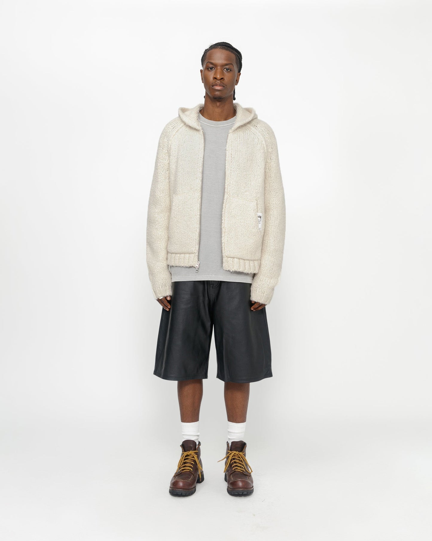 SWEAT À CAPUCHE ZIPPÉ EN MAILLE ÉPAISSE