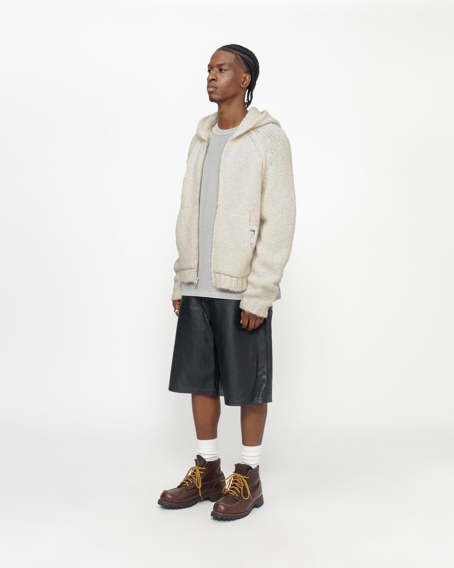 PULL À CAPUCHE ZIPPÉ EN MAILLE ÉPAISSE