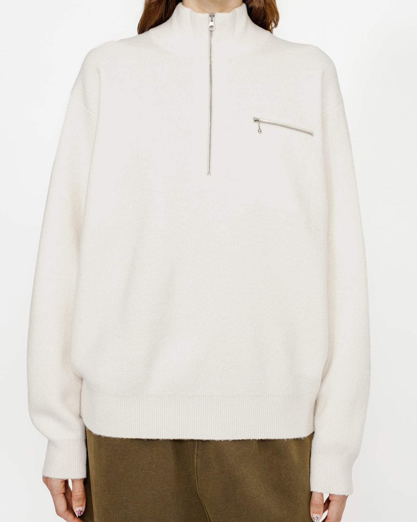 PULL COL MONTANT ZIPPÉ