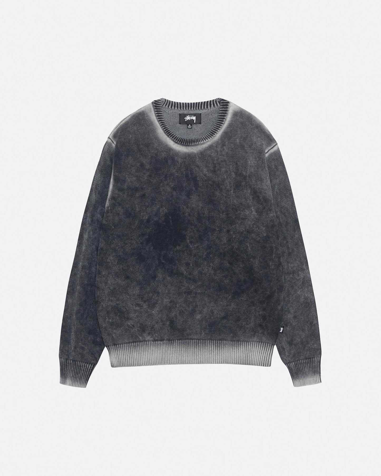 PULL RAS DU COU EN COTON TRICOTÉ DÉLAVÉ