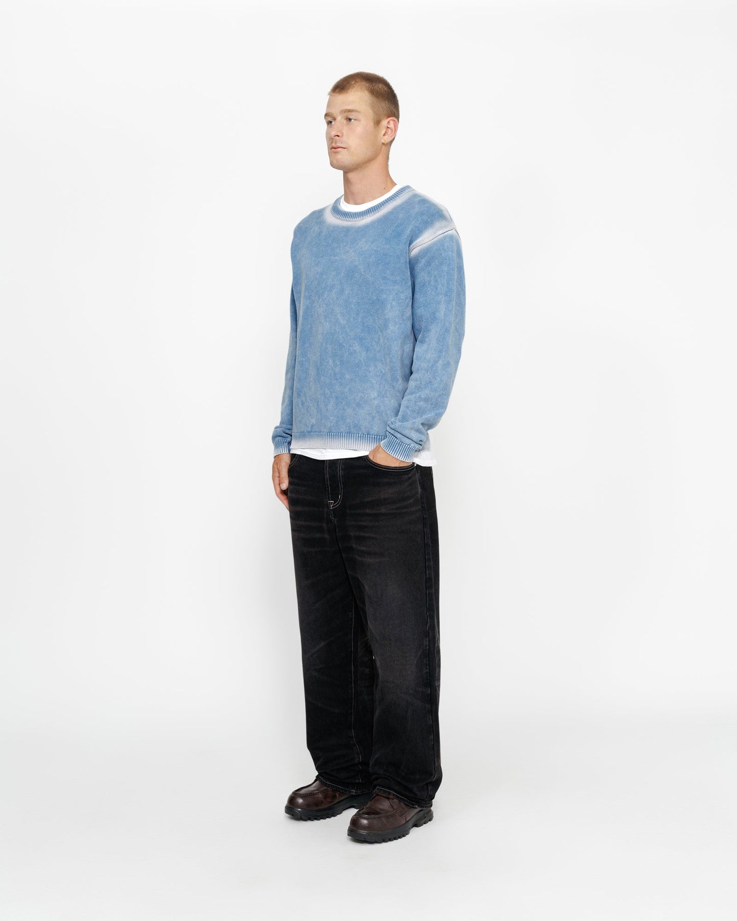 PULL EN COTON TRICOTÉ DÉLAVÉ