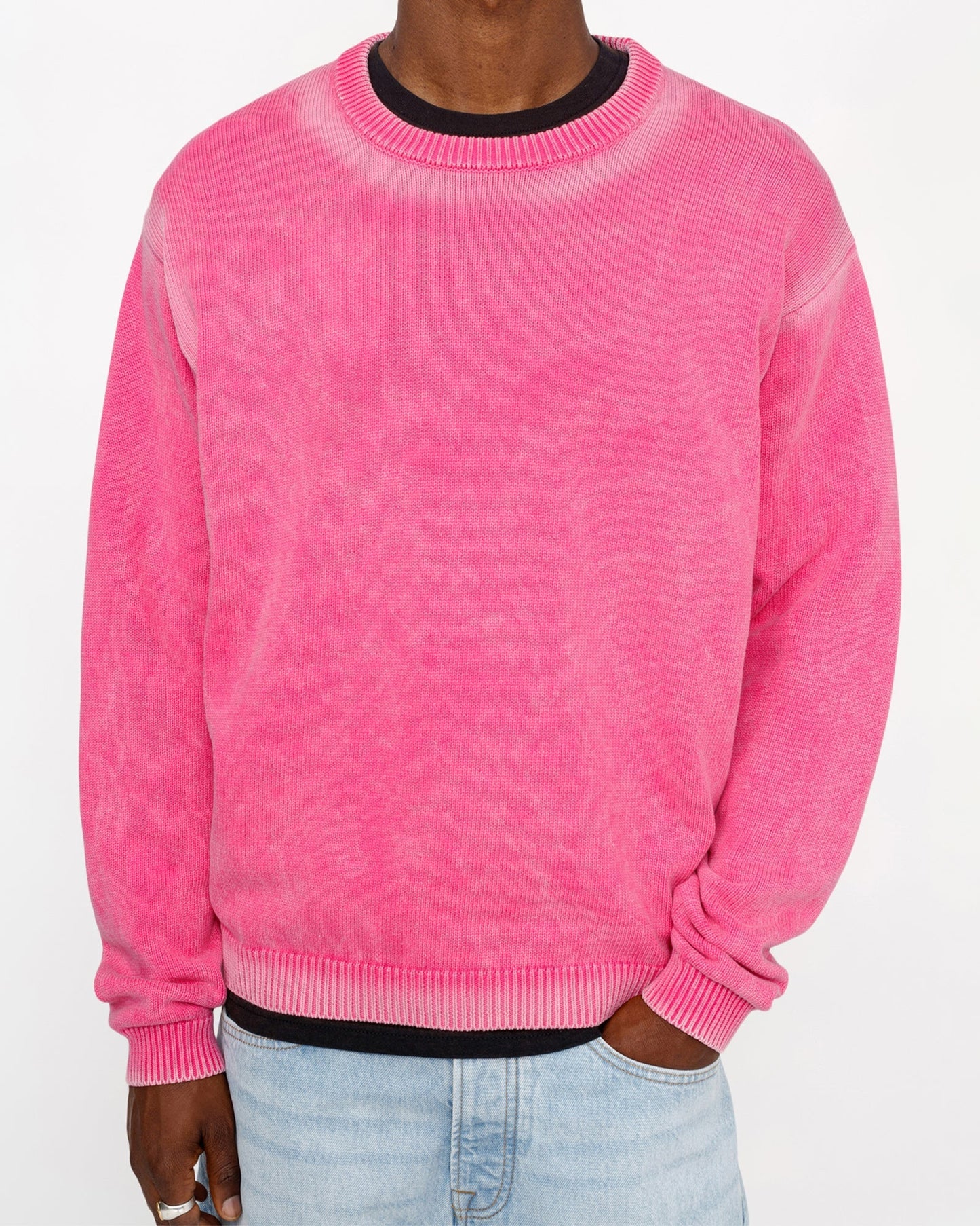 PULL EN COTON TRICOTÉ DÉLAVÉ