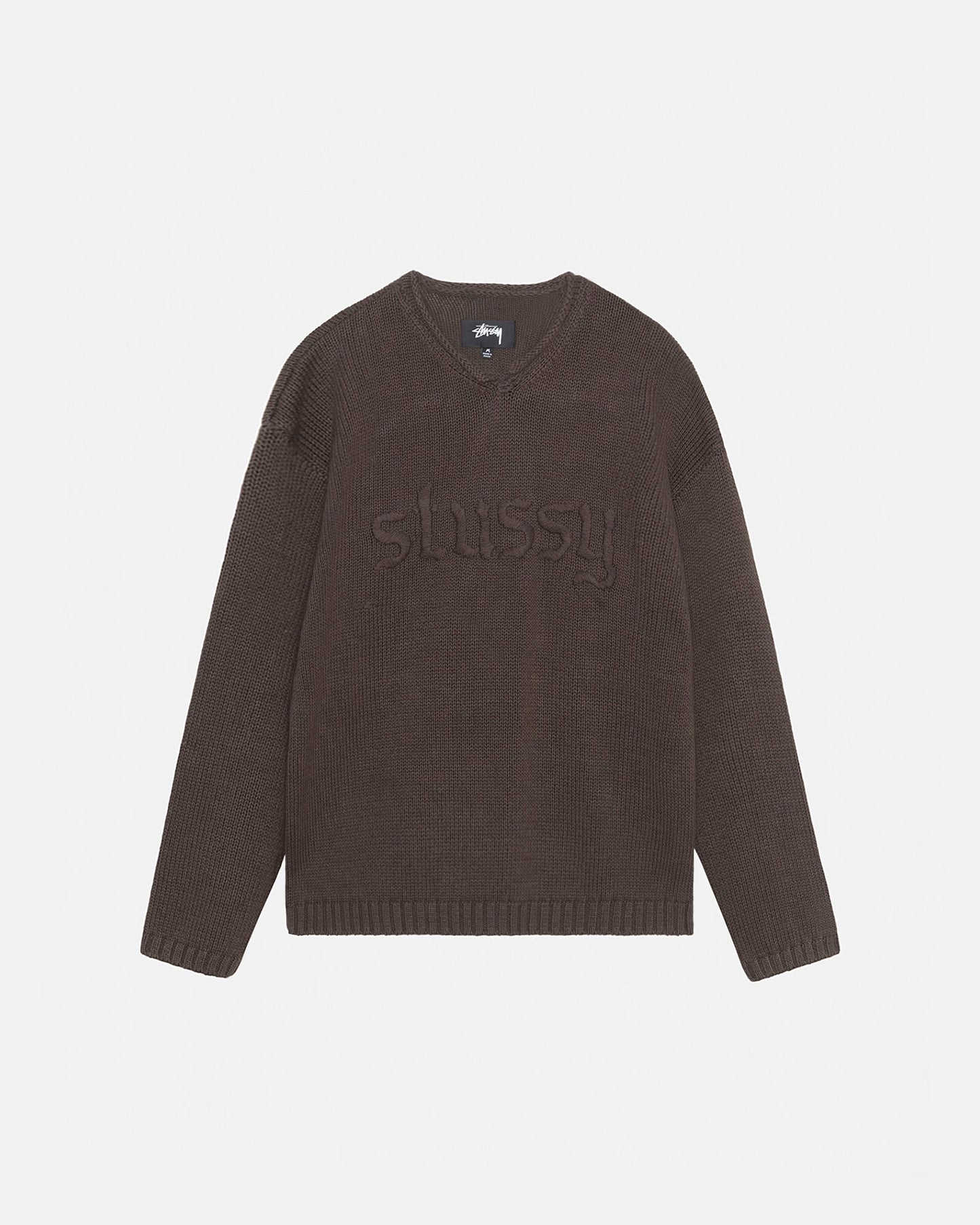 PULL COL V LOGO BRODÉ
