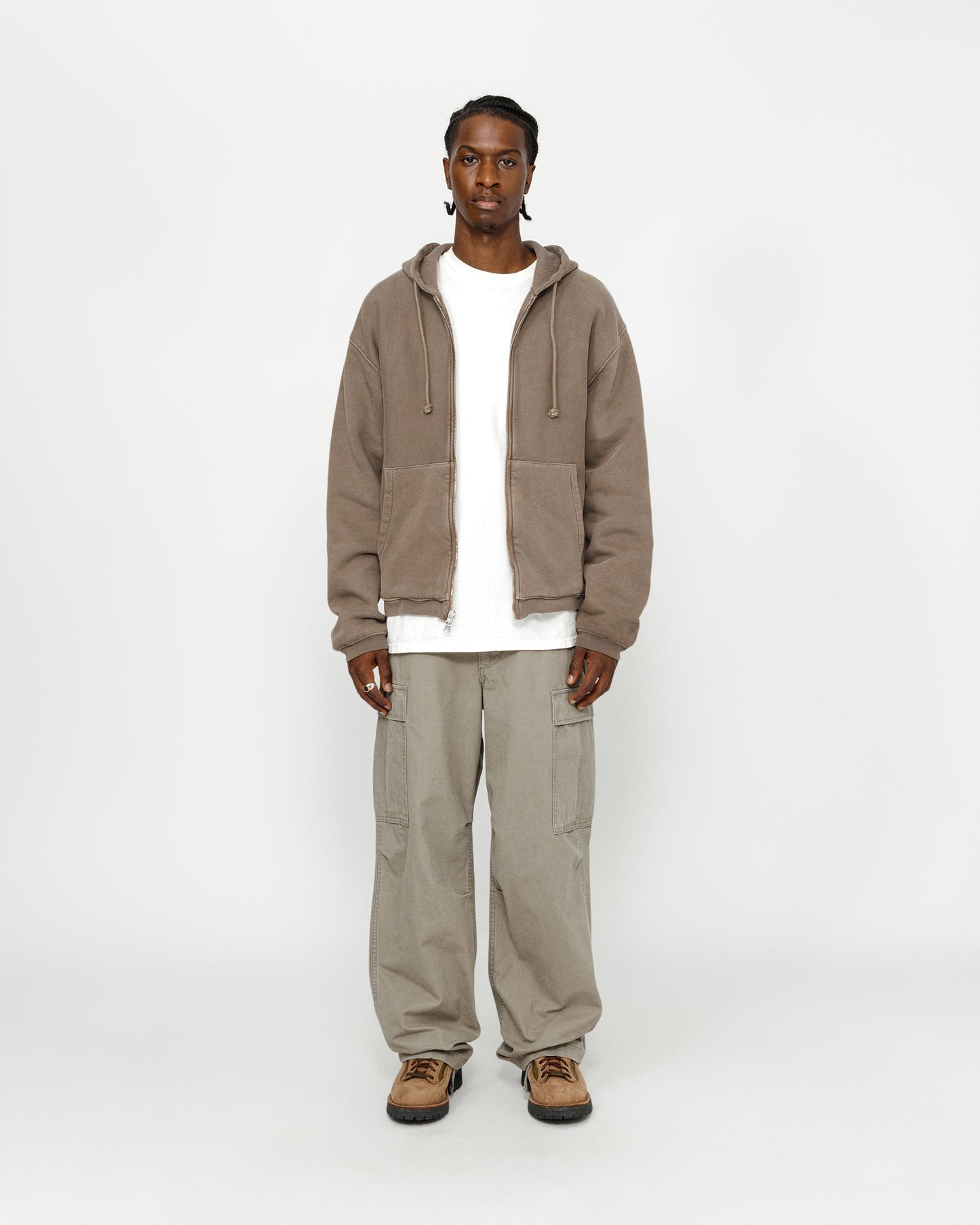SWEAT À CAPUCHE ZIPPÉ DOUBLURE WAFFLE