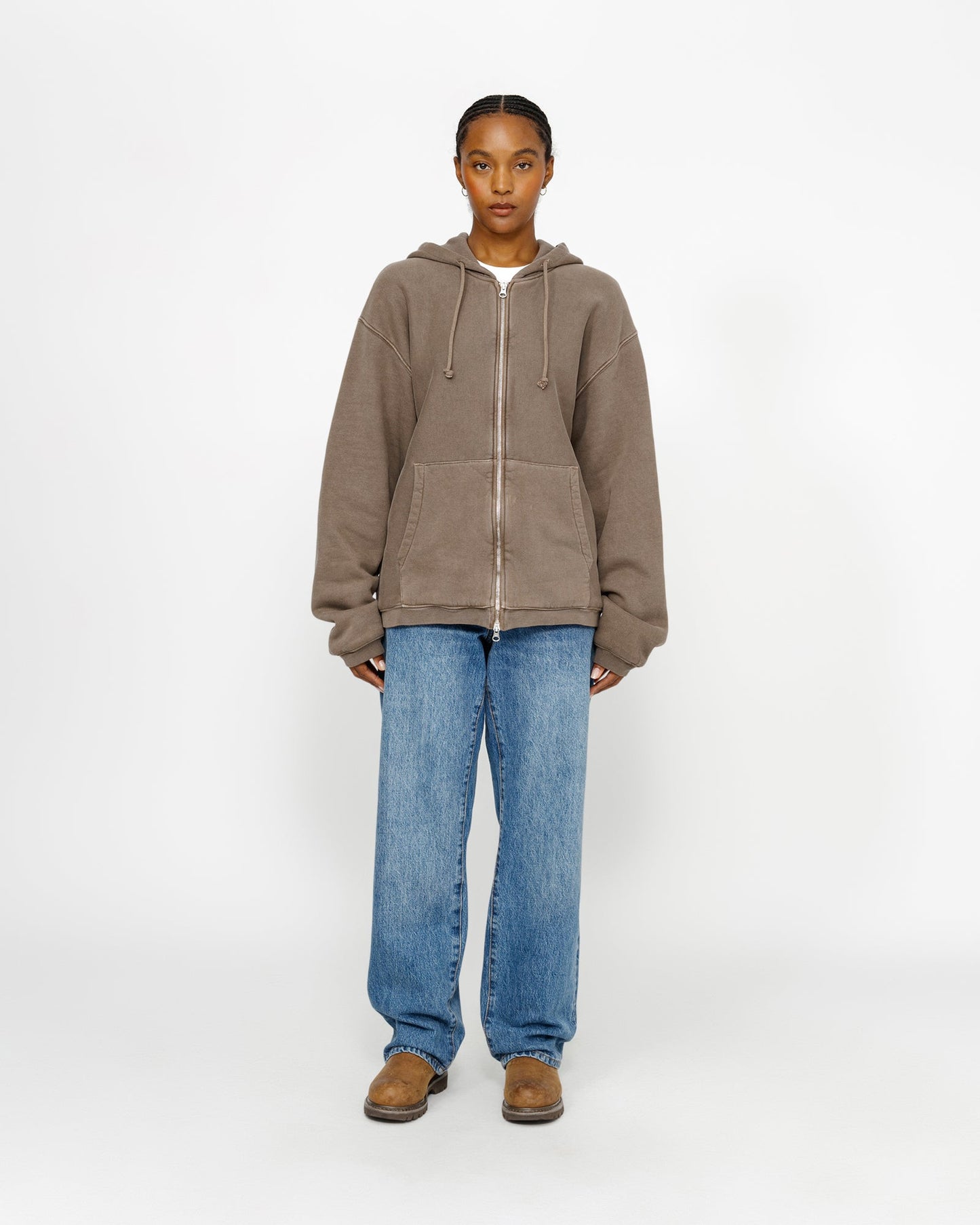 SWEAT À CAPUCHE ZIPPÉ DOUBLURE WAFFLE