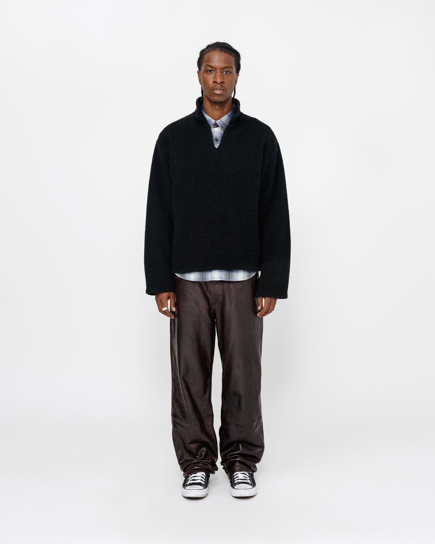 PULL OVER EN SHERPA MÉLANGE DE LAINE