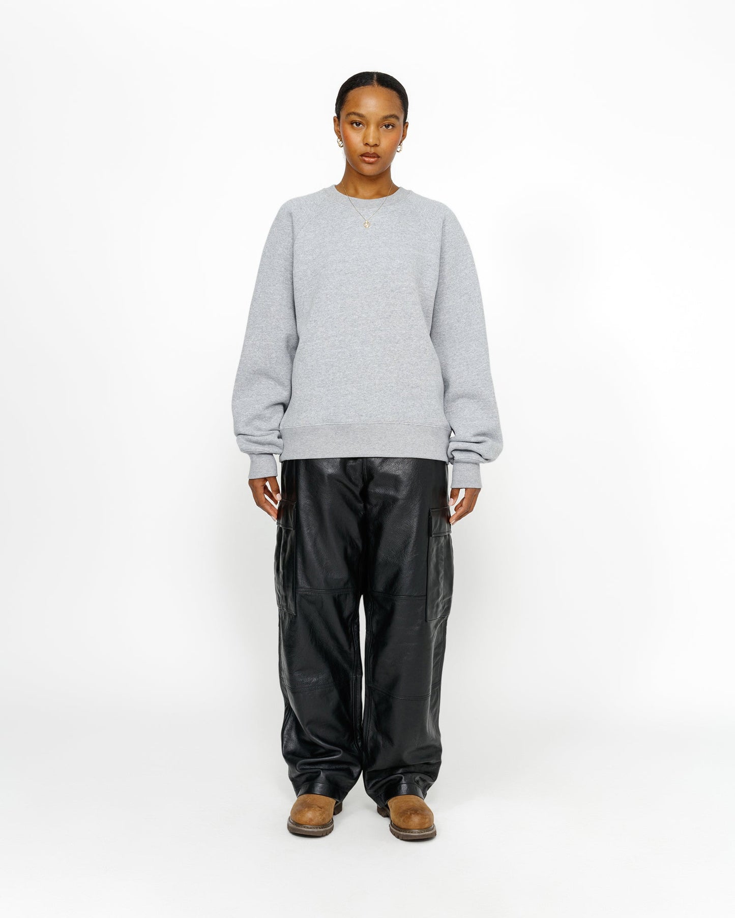 SWEAT RAS-DU-COU RAGLAN EN MOLLETON