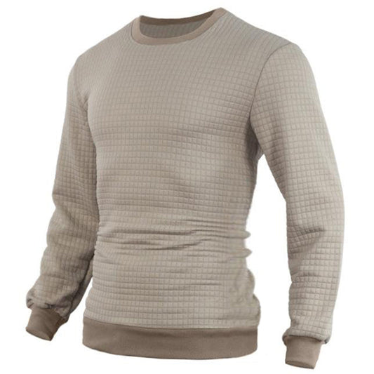 Herren-Pulloverhemd mit kleinem Jacquard-Karo