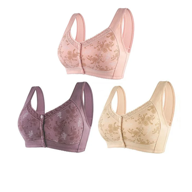 ✨Dernier jour : 1 acheté, 1 offert✨ Soutien-gorge en coton à fermeture avant