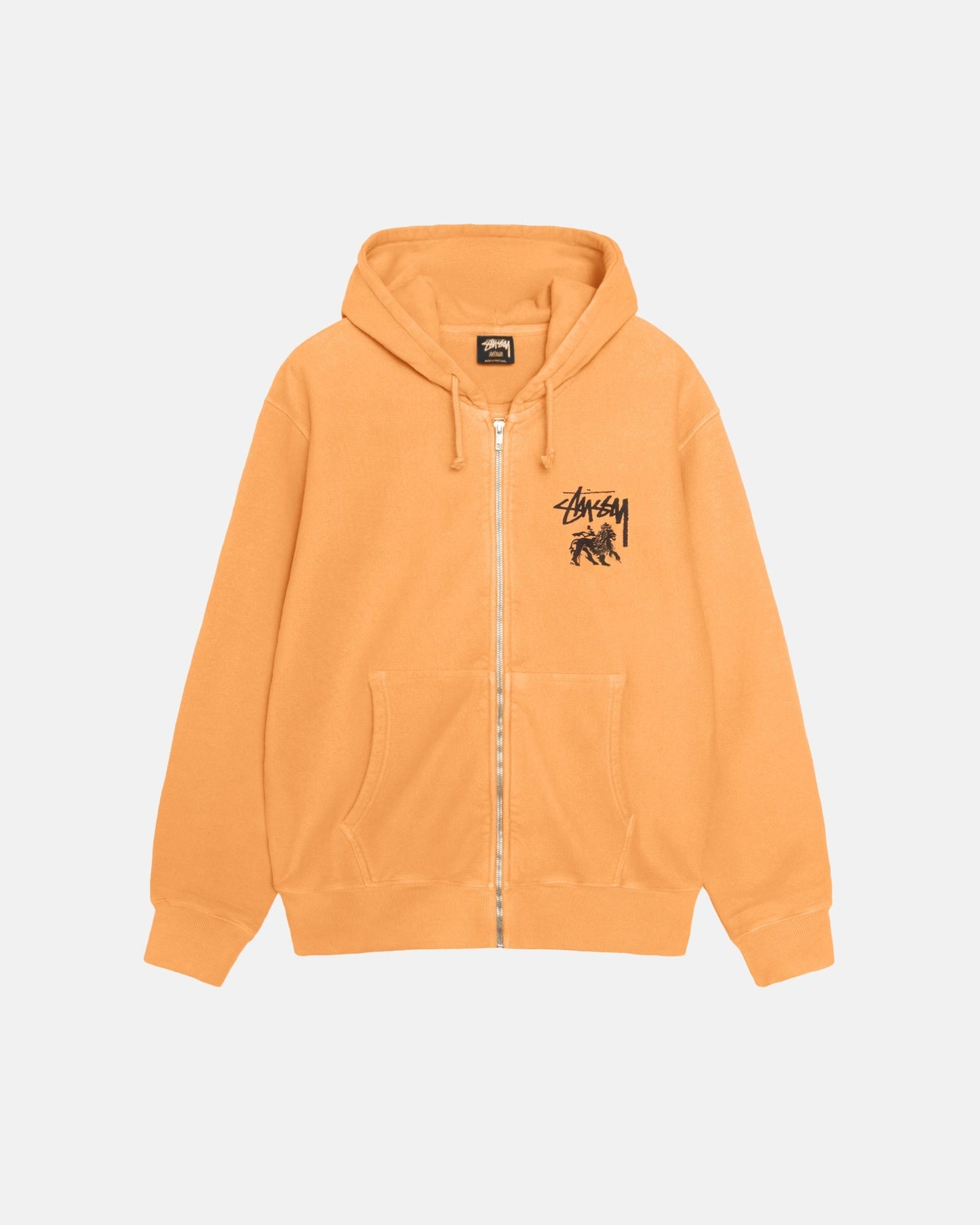 SWEAT À CAPUCHE ZIPPÉ RASTA LION TEINT EN PIGMENT