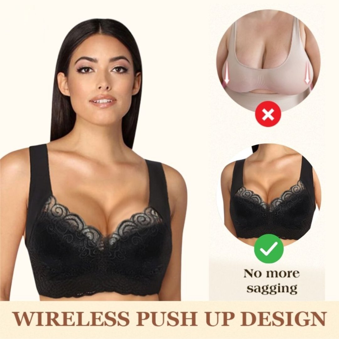 🔥Dernier jour : 2 soutiens-gorge achetés, le 3ème offert !😍 - Soutien-gorge sans coutures, sans armatures, push-up en dentelle