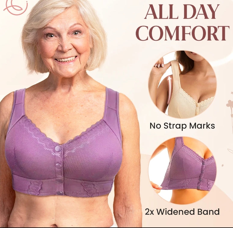 💝Vente flash💝Nouveau Soutien-gorge respirant à fermeture avant extensible 2024 pour seniors