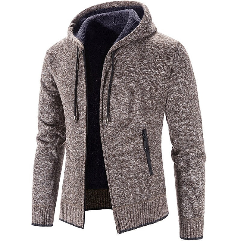 Chandail à capuchon entièrement zippé pour homme