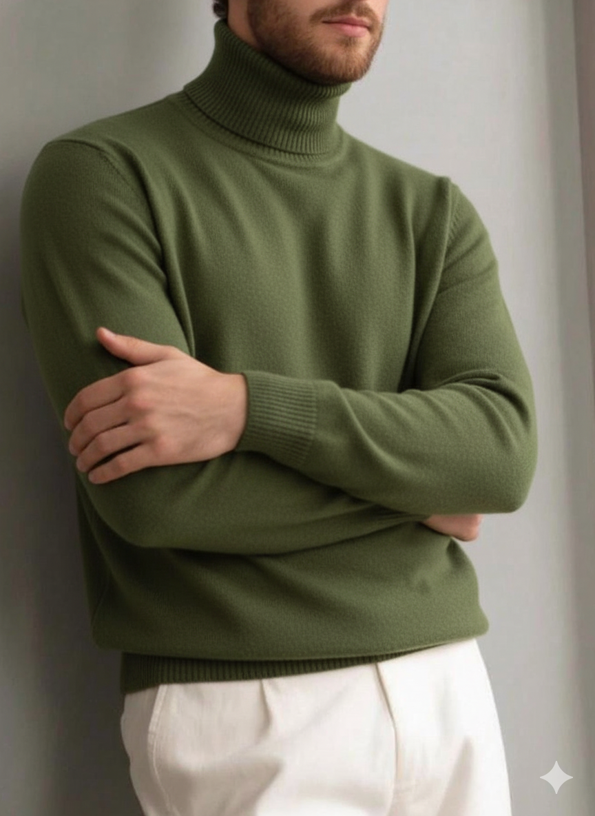 Pull chaud en cachemire texturé confortable pour homme