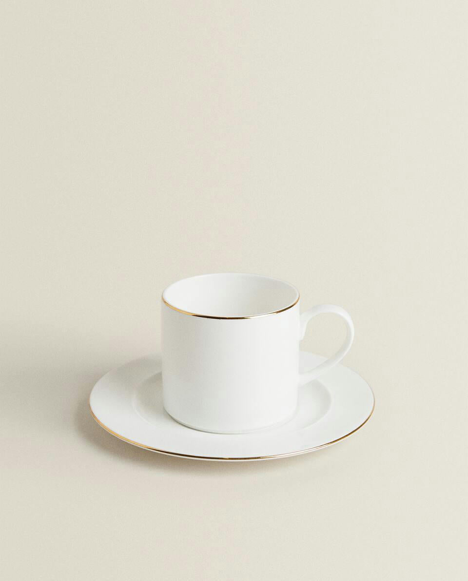 BONE CHINA TABLEWARE WITH GOLD RIM