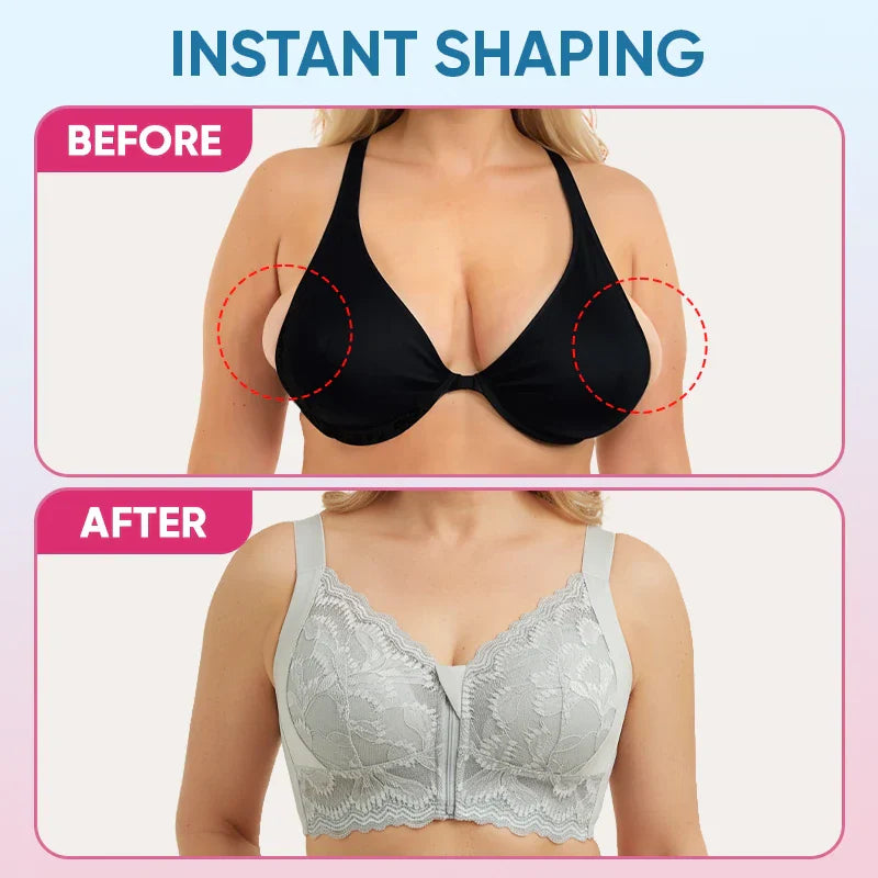ZipLacy - SOLDES DE NOËL 70 % DE RÉDUCTION - Soutien-gorge push-up sans armature à fermeture éclair avant ultra doux